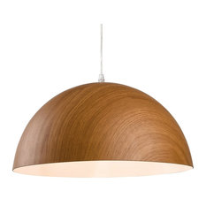 Forest Round Wood-Effect Pendant