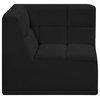 Relax Velvet Upholstered Corner Chair, Black