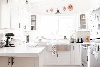 Example of a small country kitchen design in Other