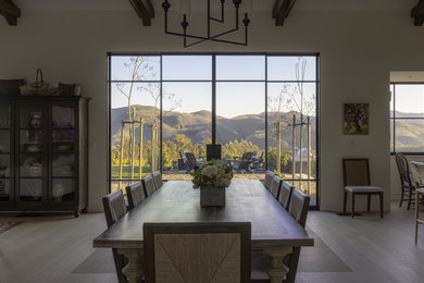 Dining room - farmhouse dining room idea in Los Angeles
