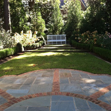 Gardens, Atlanta garden featuring a Munder Skiles custom garden bench