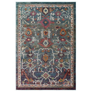 Multicolored Tribute Every Distressed Vintage Floral 5x8 Area Rug
