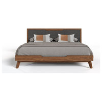 Nova Domus Soria Gray and Walnut Bed, California King - Midcentury - Platform Beds - by Vig ...