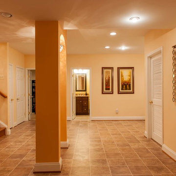 Basement Built for Entertainment in Clifton, Virginia