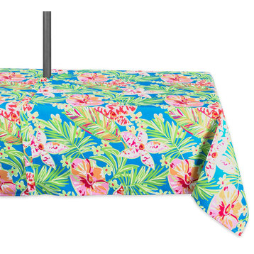 DII Summer Floral Outdoor Tablecloth With Zipper