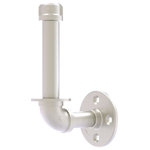 Allied Brass - Pipeline Upright Toilet Paper Holder, Satin Nickel - Why go horizontal all the time? Time to go vertical. This upright toilet paper holder can also be used as a reserve roll holder. The Pipeline collection is the latest innovation for bathroom fittings from the Allied Brass Brand of products. This toilet tissue holder gives the industrial look of pipe fittings while blending aptly with both modern and traditional bathroom decor. This accessory is powder coated with lifetime materials to provide a decorative and clean finish. No wonder, this upright style toilet tissue holder gives continual service for years without any trouble. The choice of superior materials makes this item free from corrosion and rust. Toilet paper holder mounts firmly with color coordinating screws and comes with a limited lifetime warranty.