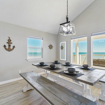 Coastal Home featuring "Castaway Oak" CALI Vinyl flooring.