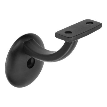 Designers Impressions Flat Black Heavy Duty Handrail Bracket: 58634
