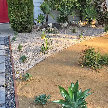 Front Yard: Drought-Tolerant Elements--Decomposed Granite, Gravel & Succulents