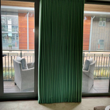 Green Made to Measure Wave Curtains