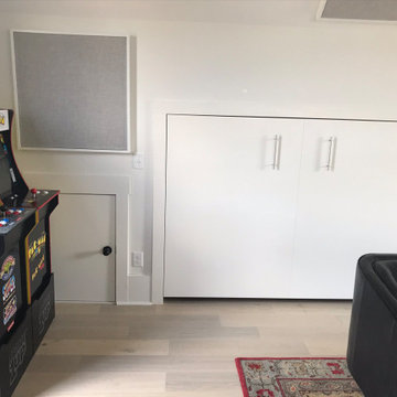 Custom Built Recessed Full Size Murphy Wall Bed - White Finish