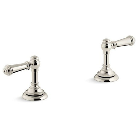 Kohler Artifacts Bathroom Sink Lever Handles, Vibrant Polished Nickel