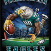 Philadelphia Eagles  End Zone 17 Poster, Black Framed Version