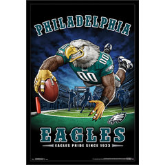 Vintage Philadelphia Eagles Green Bay Packers '60 Poster