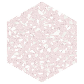 Venice Hex Pink Porcelain Floor and Wall Tile