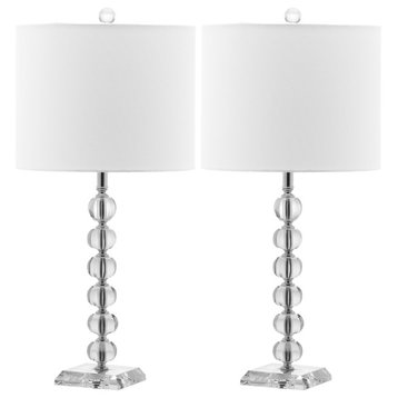 Safavieh Victoria Crystal Ball Lamps, 25"H, Set of 2