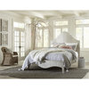 Modus Ella California King Solid Wood Scroll Bed in White Wash