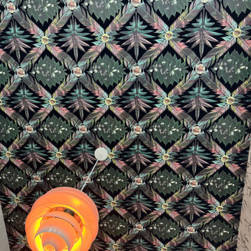 Velvet Wallpaper Ceiling Installation for a Luxurious Touch