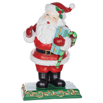 Jolly Santa Figurine 11"H
