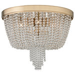 Hudson Valley Lighting - Hudson Valley Lighting 9008-AGB Royalton - Four Light Flush Mount - Bring back the elegance and the glamour of a JazzRoyalton Four Light  Aged Brass Clear Cry *UL Approved: YES Energy Star Qualified: n/a ADA Certified: n/a  *Number of Lights: Lamp: 4-*Wattage:40w E12 Candelabra Base bulb(s) *Bulb Included:No *Bulb Type:E12 Candelabra Base *Finish Type:Aged Brass