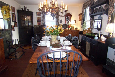 Photo of a country dining room in Philadelphia.