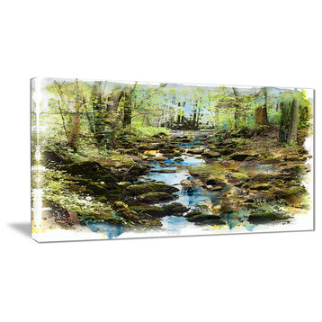 "Stream in the Forest" Canvas Print