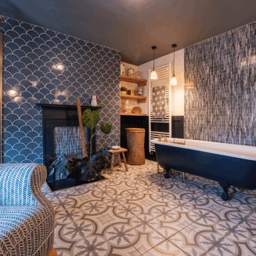 Blue Tiled Bathroom in East Yorkshire