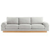 Oasis Upholstered Fabric Sofa - Light Gray