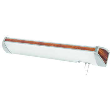 Ideal 40" Fluorescent Overbed Wall Light, Mahogany