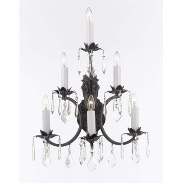 3-Tier Swarovski Crystal Trimmed Iron Wall Sconce