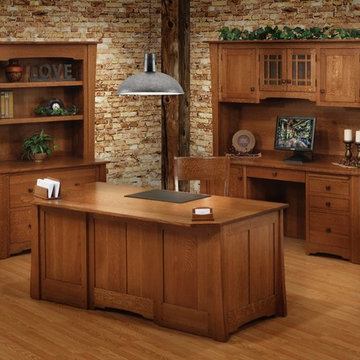 Jamestown 1/4 Sawn White Oak Amish Crafted Office Suite