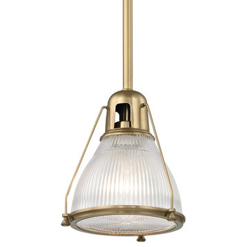 Hudson Valley Haverhill 1-LT Pendant 7308-AGB - Aged Brass