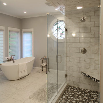 Black and White Cincinnati Bathroom Remodel
