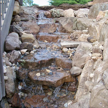 Lake Fed waterfalls and streams