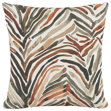 18" Decorative Pillow Polyester Insert, Washed Zebra Neutral