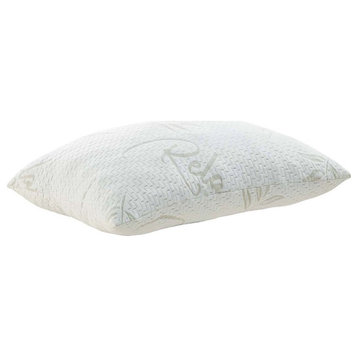 Modway Relax Rayon and Polyester Fabric Standard/Queen Size Pillow in White