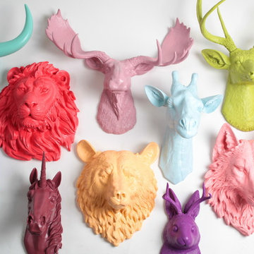 White Faux Taxidermy in Color