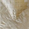 Designer Ivory Satin King 90"x18" Bed Runner, Pintucks, Textured Glazed Satin