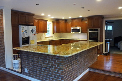 Inspiration for a contemporary kitchen remodel in Raleigh