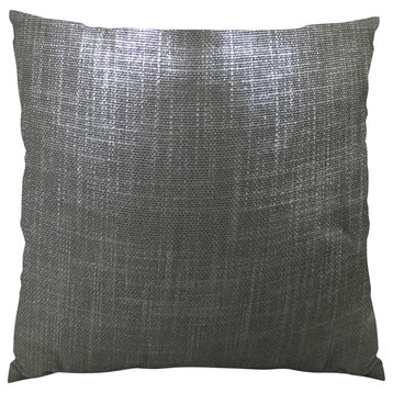 Plutus Glazed Linen Indigo Handmade Throw Pillow, Double Sided, 12x25