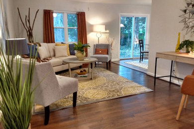 Transitional living room photo in Other