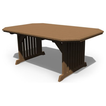 Pressure Treated Pine English Garden Dining Table, Sepia Brwon
