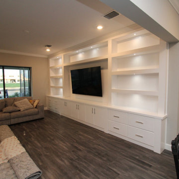 Custom Built-In Entertainment Center - Floor to Ceiling, Wall to Wall