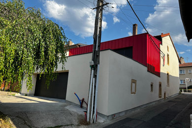 Idée de décoration pour une façade de maison.