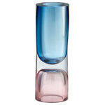 Cyan Design - Large Majeure Vase - Enjoy the rich colors and intriguing style of this large glass vase. Designed for the contemporary home, the vase features a purple and blue glass finish with clear elements that create depth.