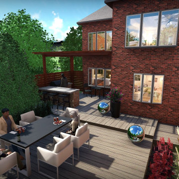 Lawrence Park South Eclectic Modern Backyard