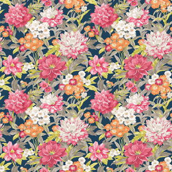 Flourish Petrol - Upholstery Fabric