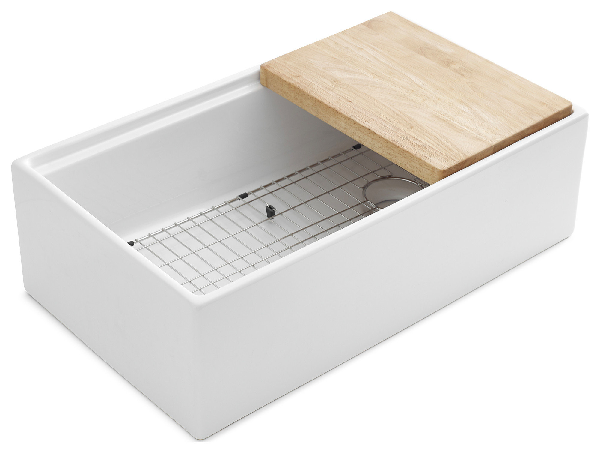 SinkSense Hanzo Hevea Wood 1.5" Cutting Board