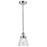 Innovations Lighting - Innovations Lighting 616-1PH-PC-G64 Cone, 1 Light Mini Pendant Industrial St - Innovations Lighting Cone 1 Light 6 inch Matte BlaCone 1 Light Mini Pe Polished ChromeUL: Suitable for damp locations Energy Star Qualified: n/a ADA Certified: n/a  *Number of Lights: 1-*Wattage:100w Incandescent bulb(s) *Bulb Included:No *Bulb Type:Incandescent *Finish Type:Polished Chrome
