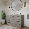 The Cyrus Bathroom Vanity, Gray Oak, 48", Single Sink, Freestanding